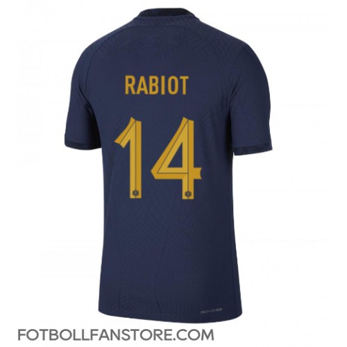 Frankrike Adrien Rabiot #14 Hemma matchtröja VM 2022 Kortärmad Billigt